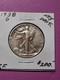 1938-d Walking Liberty Half Dollar. Xf Condition. Low Mintage. Key Date Coin