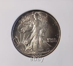 1939 50c Silver Half Dollars Liberty Walking MS-67