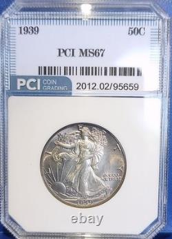 1939 50c Silver Half Dollars Liberty Walking MS-67