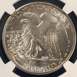 1939 50c Walking Liberty Silver Half Dollar Ngc Ms63