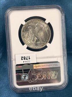 1939 50c Walking Liberty Silver Half Dollar Ngc Ms63