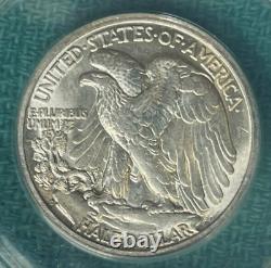 1939-D. AU58. Walking Liberty Half Dollar. ANACS Graded