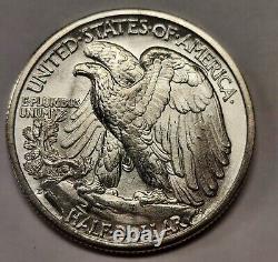 1939-D Silver Walking Liberty Half Grading GEM BU Flashy Premium Quality Coin a9