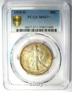 1939-D Walking Liberty Half Dollar 50C PCGS MS67+ Plus Grade $5,000 Value