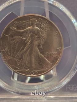 1939-D Walking Liberty Half Dollar MS62 Gold Shield Graded 01/26