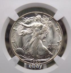1939 D Walking Liberty SILVER Half Dollar 50c NGC MS65 #007 GEM BU ECC&C, Inc