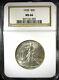 1939 Liberty Walking Half Dollar Ngc Ms-66 Mint State 66