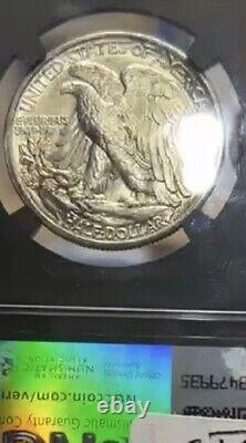 1939 P Walking Liberty Half Dollar NGCX 9.4 MS-64 Vault Box Gold Toned