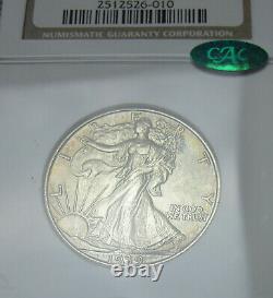 1939-S Walking Liberty Silver Half Dollar NGC MS65 CAC Verified Uncirculated