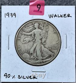 1939 Walking Liberty Half Dollar 50C 90% Silver Philadelphia Business Circulated