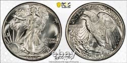 1939 Walking Liberty Half Dollar 50c Silver Pcgs Ms64 Uncirculated Gem Bu (h117)