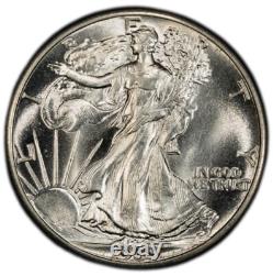 1939 Walking Liberty Half Dollar 50c Silver Pcgs Ms64 Uncirculated Gem Bu (h117)