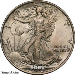 1939 Walking Liberty Half Dollar NGC MS64 BU Silver Coin