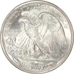 1939 Walking Liberty Silver Half Dollar 50c, PCGS MS 66, Great Luster! White