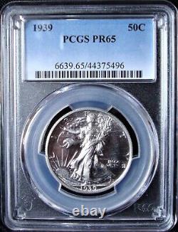 1939 Walking Liberty Silver Half Dollar PCGS PR 65