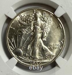 1939-d Walking Liberty Half Dollar 50c Ngc Au 58