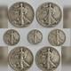1940-1946 S 50c Walking Liberty Half Dollar 7 Coins