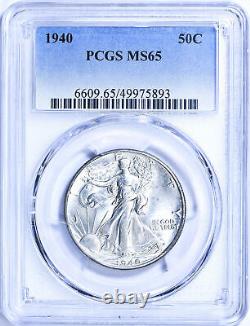 1940 Liberty Walking Half Dollar PCGS MS-65 Mint State 65