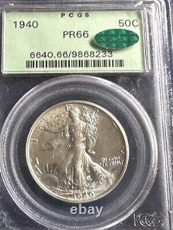 1940 Proof Walking Liberty Half Dollar 50c Pcgs Certified Pr 66 Proof Cac