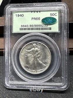 1940 Proof Walking Liberty Half Dollar 50c Pcgs Certified Pr 66 Proof Cac