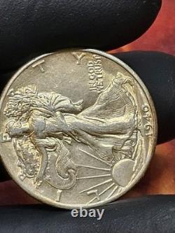 1940 Walking Liberty Half Dollar, Gem BU, Beautiful Sunrise Tone