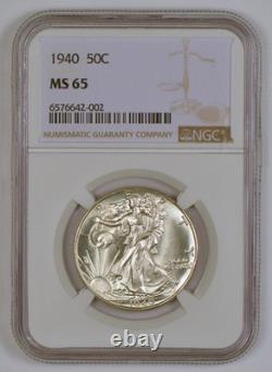 1940 Walking Liberty Half Dollar Graded MS65 by NGC