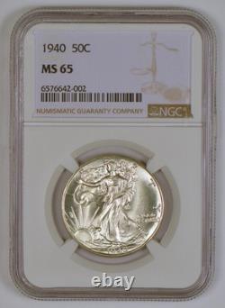1940 Walking Liberty Half Dollar Graded MS65 by NGC