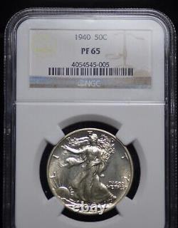 1940 Walking Liberty Half Dollar Ngc Proof 65 Unblemished Beautiful Silver