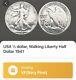1941-1945 Wwii Series Walking Liberty Silver Half Dollars, Circulated, Very Fine