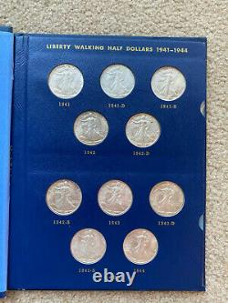 1941-1947 Complete Walking Liberty Silver Half Dollars Set 50 Walker 63+ Quality