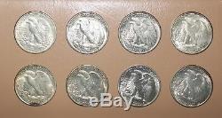 1941-1947 Gem Uncirculated Complete Walking Liberty Half Set Dollar/Dansco Album