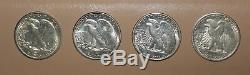 1941-1947 Gem Uncirculated Complete Walking Liberty Half Set Dollar/Dansco Album