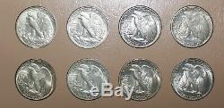 1941-1947 Gem Uncirculated Complete Walking Liberty Half Set Dollar/Dansco Album