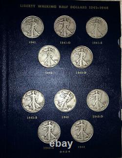 1941 1947 Liberty Walking Half Dollar Whitman Book 20 Coins FULL SET
