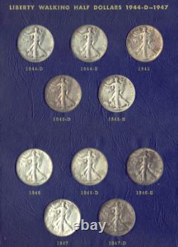 1941-1947 PDS Walking Liberty SILVER Half Dollar Short Set (20 Coin) #ECB
