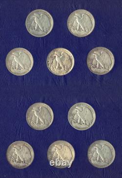 1941-1947 PDS Walking Liberty SILVER Half Dollar Short Set (20 Coin) #ECB