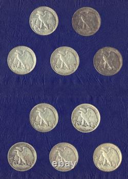 1941-1947 PDS Walking Liberty SILVER Half Dollar Short Set (20 Coin) #ECB