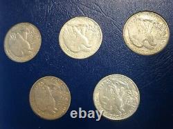 1941-1947 Silver Liberty Walking Half Dollar 20 Coin Short Set Mostly XF and AU