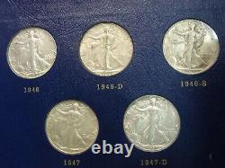 1941-1947 Silver Liberty Walking Half Dollar 20 Coin Short Set Mostly XF and AU