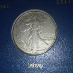 1941-1947 Walking Liberty Half Dollar, Complete Whitman Book, VF(7), XF(12), AU(1)