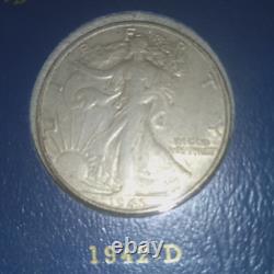 1941-1947 Walking Liberty Half Dollar, Complete Whitman Book, VF(7), XF(12), AU(1)