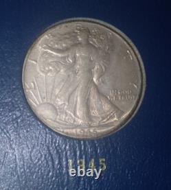 1941-1947 Walking Liberty Half Dollar, Complete Whitman Book, VF(7), XF(12), AU(1)