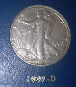1941-1947 Walking Liberty Half Dollar, Complete Whitman Book, VF(7), XF(12), AU(1)