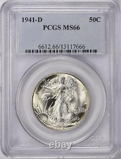 1941-D Liberty Walking Half Dollar PCGS MS-66 Mint State 66