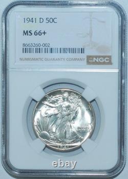 1941 D NGC MS66+ Walking Liberty Half Dollar