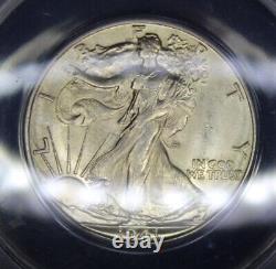 1941 D Walking Liberty Half Dollar ANACS MS 64 Bronze Color Toning Silver Coin