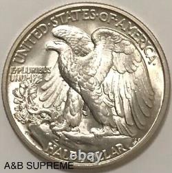 1941 D Walking Liberty Half Dollar Gem Bu Uncirculated 90% Silver