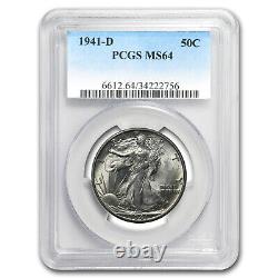 1941-D Walking Liberty Half Dollar MS-64 PCGS