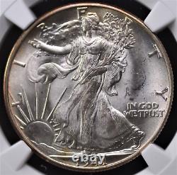 1941 D Walking Liberty Half Dollar Ngc Ms 64 Frosty Glowing White With A Thin