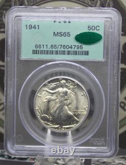 1941 D Walking Liberty SILVER Half Dollar 50c PCGS MS65 CAC #795 OGH Old Green
